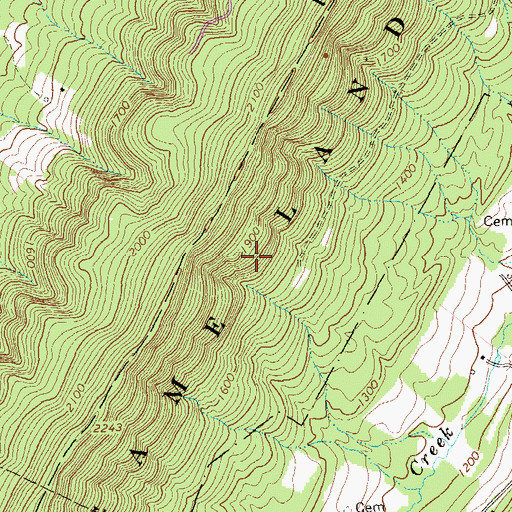 Topographic Map of State Game Lands Number 97, PA