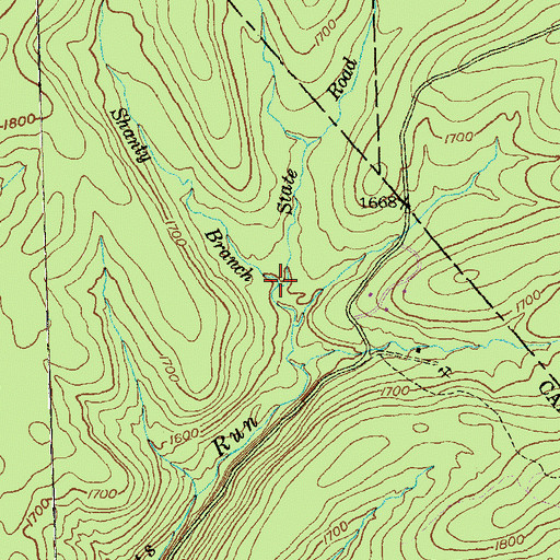 Topographic Map of State Road Branch, PA