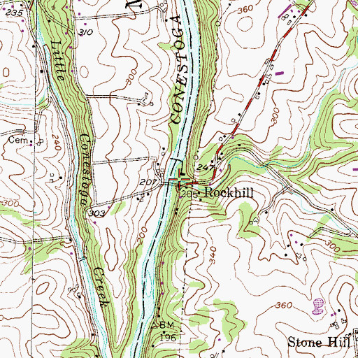 Topographic Map of Stehman Run, PA