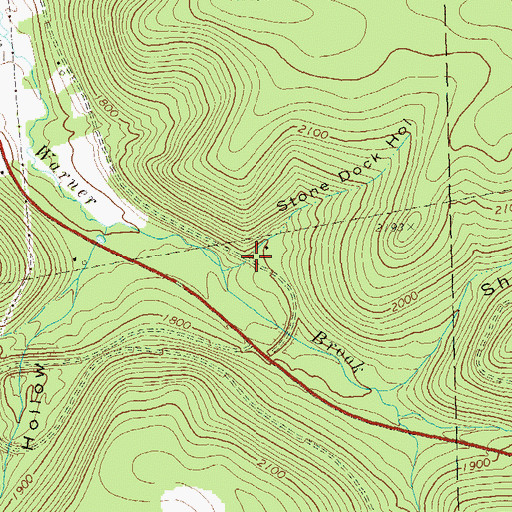 Topographic Map of Stone Dock Hollow, PA