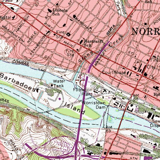 Topographic Map of Stony Creek, PA