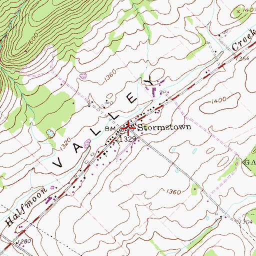 Topographic Map of Stormstown, PA