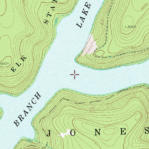 Topographic Map of Straight Creek, PA