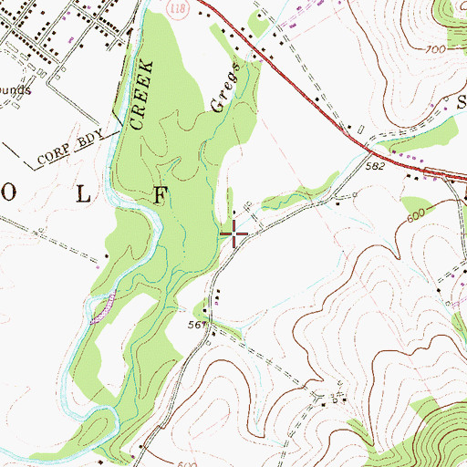 Topographic Map of Sugar Run, PA