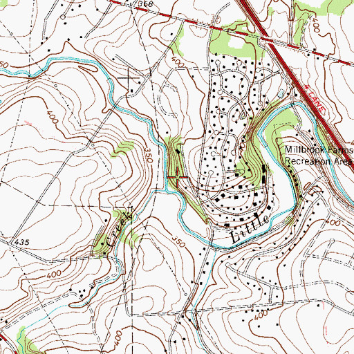 Topographic Map of Swabia Creek, PA