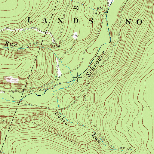 Topographic Map of Thomas Run, PA