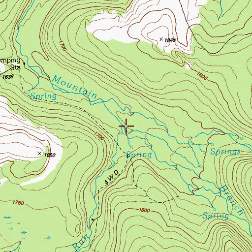 Topographic Map of Trim Root Run, PA