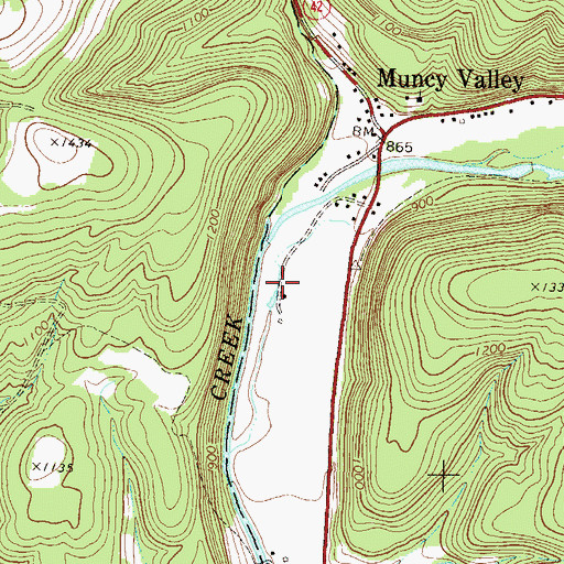 Topographic Map of Trout Run, PA