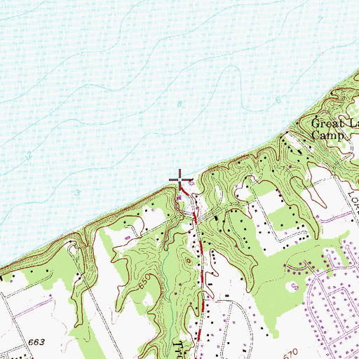 Topographic Map of Trout Run, PA