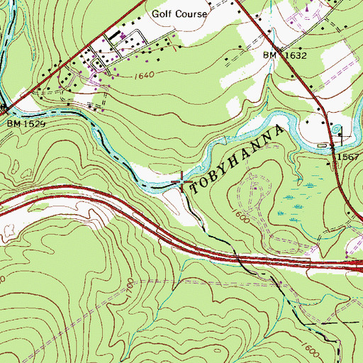 Topographic Map of Tunkhannock Creek, PA