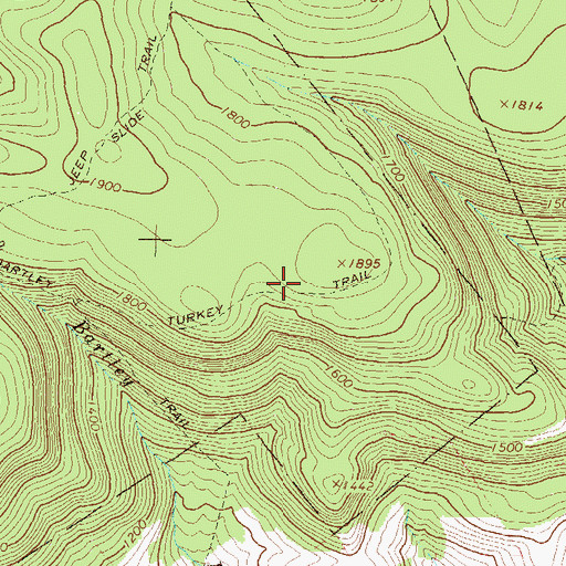 Topographic Map of Turkey Trail, PA