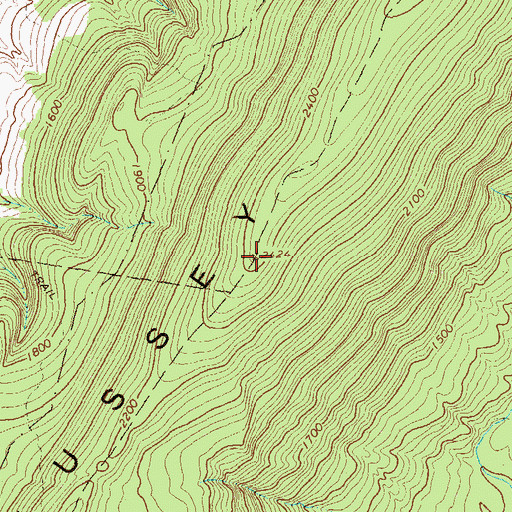 Topographic Map of Tussey Mountain, PA
