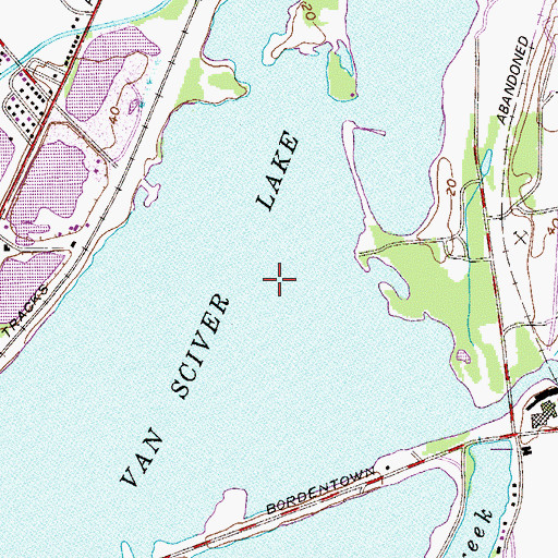 Topographic Map of Van Sciver Lake, PA