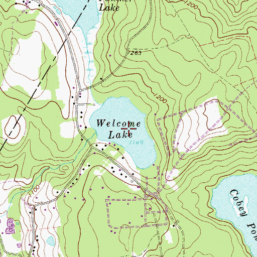 Topographic Map of Welcome Lake, PA