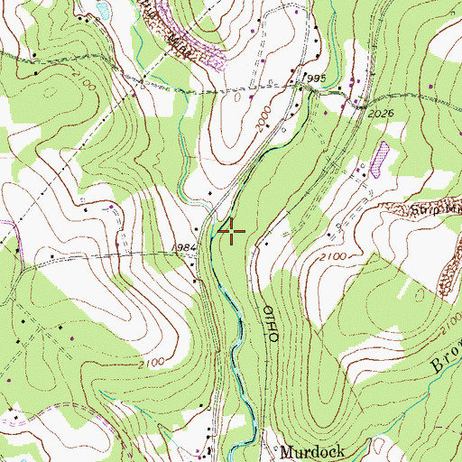 Topographic Map of West Branch Coxes Creek, PA