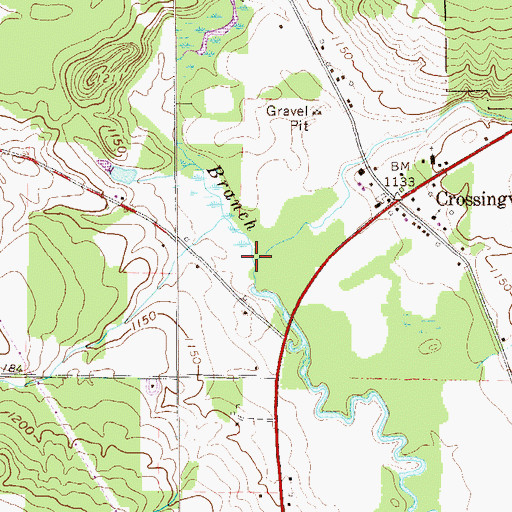 Topographic Map of West Branch Cussewago Creek, PA