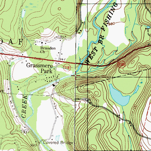 Topographic Map of West Branch Fishing Creek, PA
