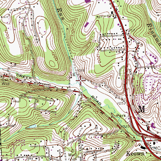 Topographic Map of Wexford Run, PA