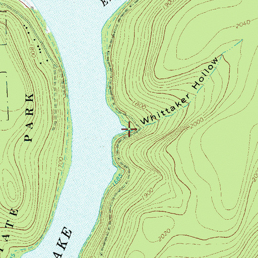 Topographic Map of Whittaker Hollow, PA