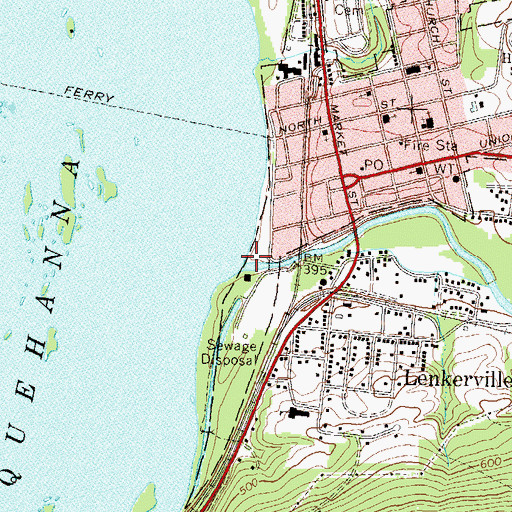 Topographic Map of Wiconisco Creek, PA