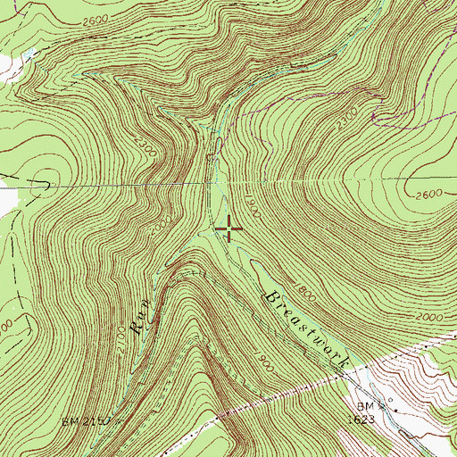 Topographic Map of Wills Run, PA