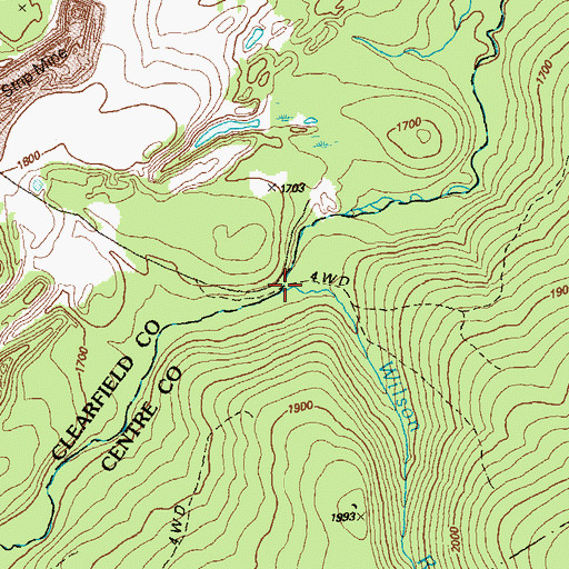 Topographic Map of Wilson Run, PA