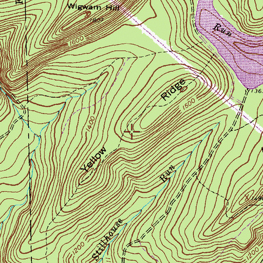 Topographic Map of Yellow Ridge, PA