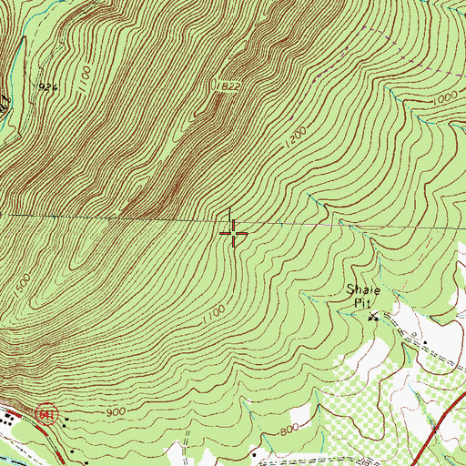 Topographic Map of Blue Mountain, PA