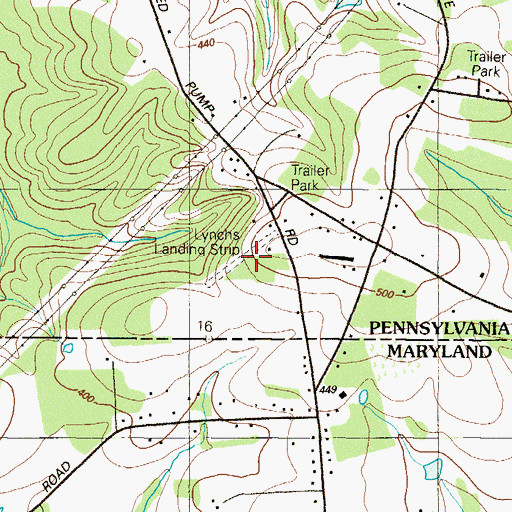 Topographic Map of Lynch's Landing, PA