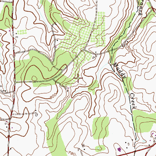 Topographic Map of Marsteller Airport (historical), PA