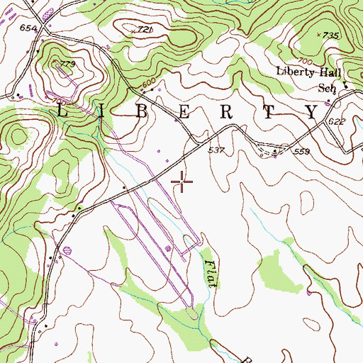 Topographic Map of Karlindo Airport, PA