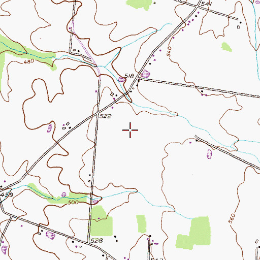 Topographic Map of Waltz Airport, PA