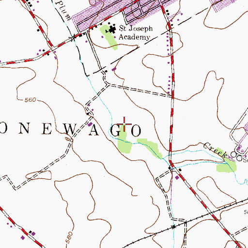 Topographic Map of Hanover Airport, PA