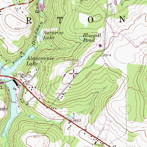 Topographic Map of Nemacolin Airport, PA