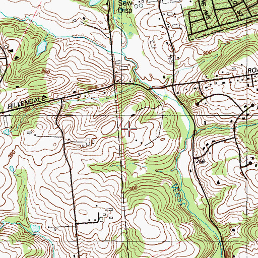 Topographic Map of Whittle Airport, PA
