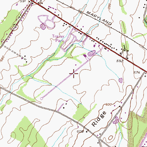 Topographic Map of Gettysburg Regional Airport, PA