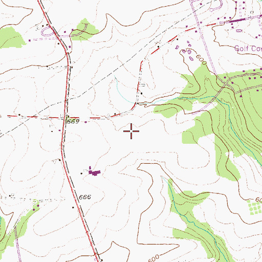 Topographic Map of Tanglewood Airport (historical), PA