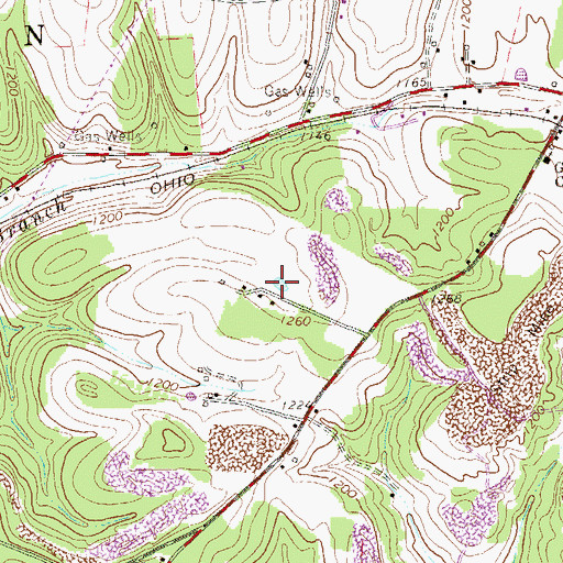 Topographic Map of Skala Airport, PA