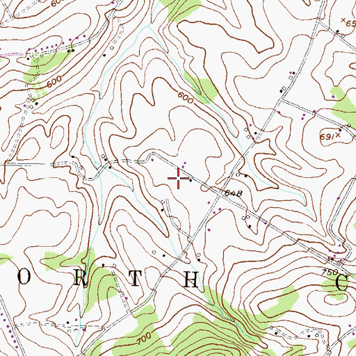 Topographic Map of B and B Airport (historical), PA