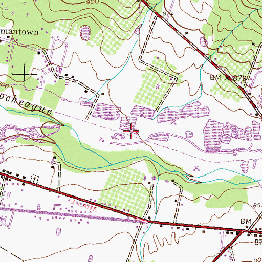 Topographic Map of 5 Lakes Airport, PA
