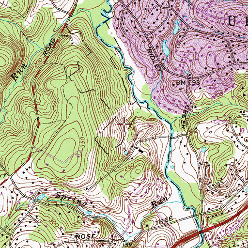 Topographic Map of Copter-Borden Airport (historical), PA