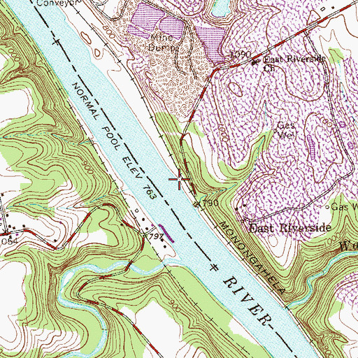 Topographic Map of Baily Airport (historical), PA