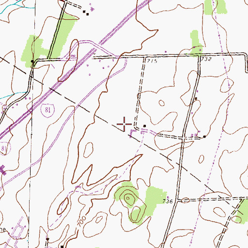 Topographic Map of Lost Acres Airport, PA