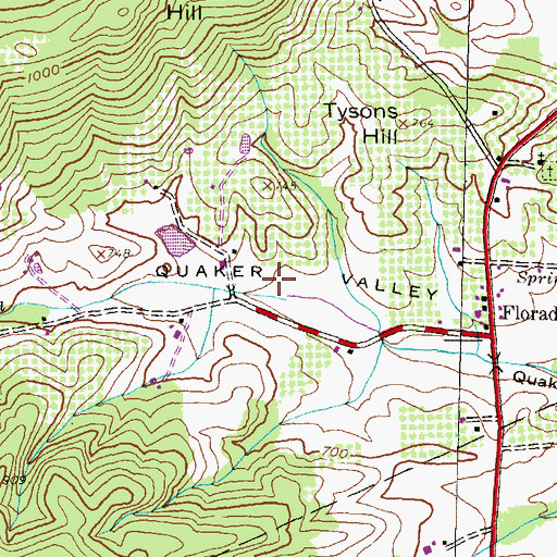 Topographic Map of Schulteis Airport, PA