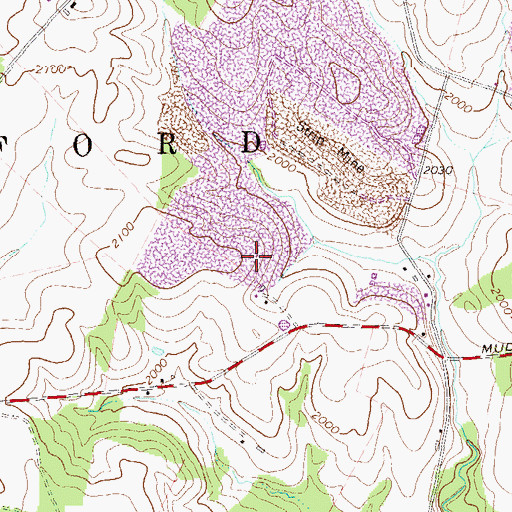 Topographic Map of Sayler Airport (historical), PA