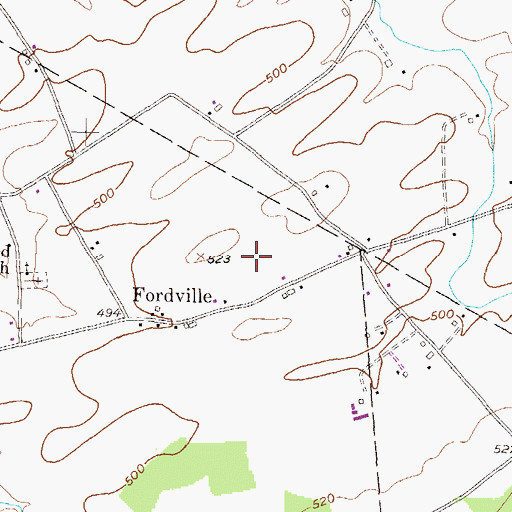 Topographic Map of Level Acres Farm Airport, PA
