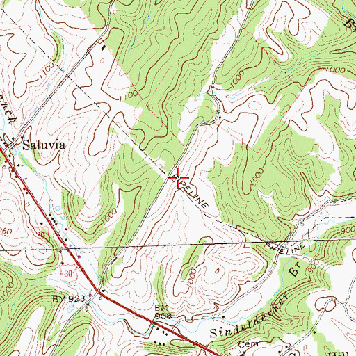 Topographic Map of Flying R Airport, PA