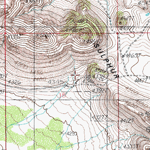 Topographic Map of Sulphur Hills, AZ