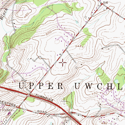 Topographic Map of Fetters Construction Airport, PA