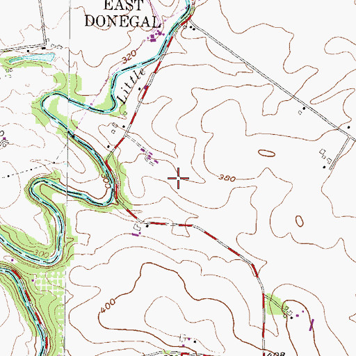 Topographic Map of Walnut Grove Airport (historical), PA